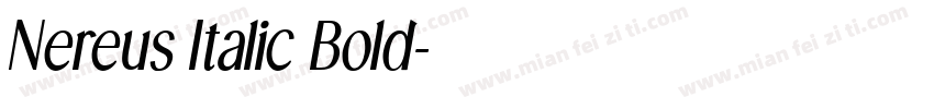 Nereus Italic Bold字体转换